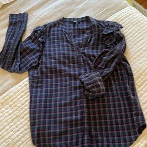 Paige long sleeve flannel top.